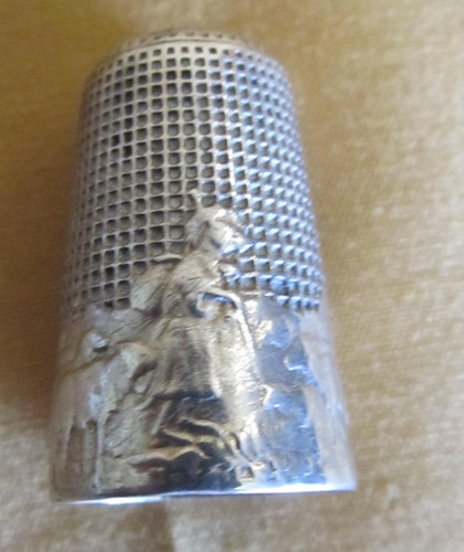 Ancien dé coudre argent - ancien,