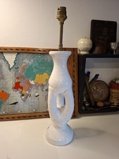 Original Pied De Lampe En Céramique Craquelée Dans Le Gout Jouve Capron  Blin...