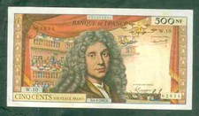 RARE BILLET DE 500NF MOLIÈRE
