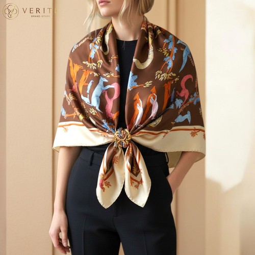 Rare vintage foulard soie - vintage, en