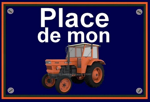 Plaque place mon tracteur - plaque,
