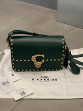 Coach Sac à bandoulière Studio en cuir tanné avec rivets 19 verts
