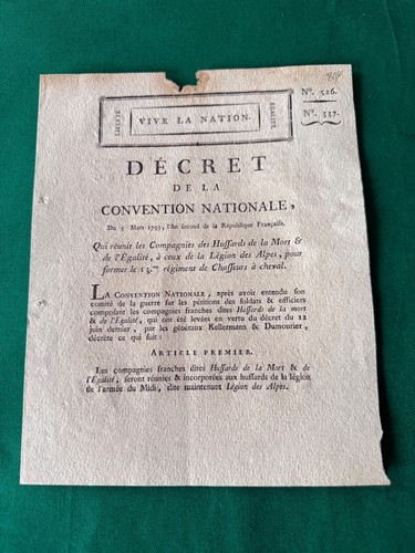 Hussards mort décret - mort,