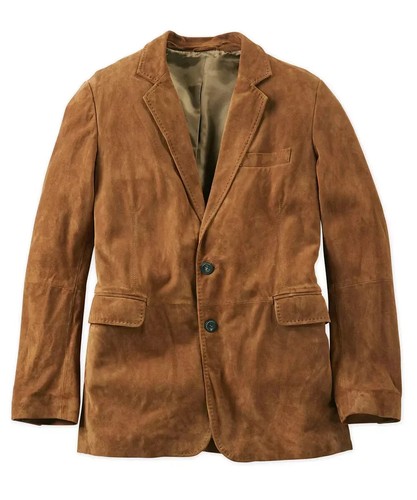 Veste blazer homme cuir daim