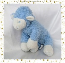 Doudou Peluche Mouton Bouclette Bleu Blanc Spirale Pédiatril Avène