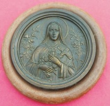 Vierge aux fleurs tondo bronze