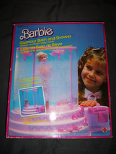 Ancien jouet barbie 2552 Salle de bain de rêve en boite Mattel shampoing neuf 85