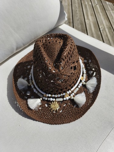 Chapeau femme neuf paille - en,