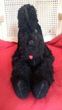 peluche ancienne caniche noir années 60