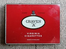 BBL1 -  boite métal tôle Craven A cigarettes collection tin box ration 39/45
