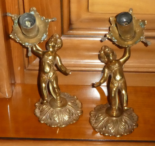 Appliques bronze angelot - 2, en