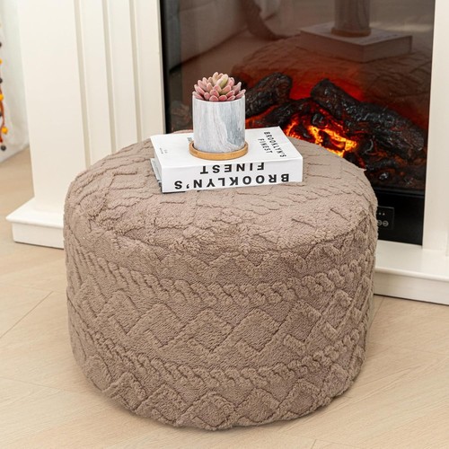Round ottoman stuffed 20x12 - round,