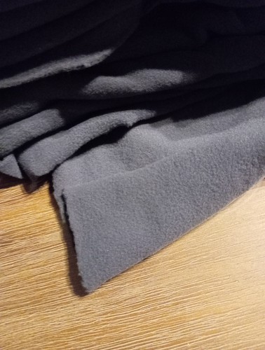 Coupon tissu polaire - tissu, gris