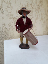 1 santon ancien habillé  signé S  PEIRANO " le joueur de tambour  "