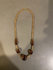 Vintage collier perles verre