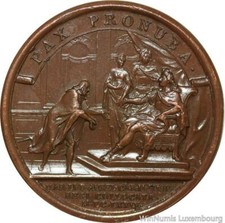 R9291 Rare Médaille Louis XIV M-Louise Orléans Mariage Roi Charles II Spain 1679