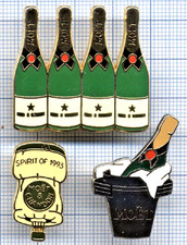 Lot Pin's Champagne seau MOET