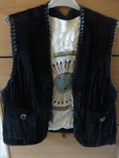 Gilet Country Cuir Noir REDSKINS