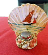 encrier coquillages souvenir de bord de mer kitsch vintage