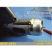 B-17 Engines Revell/Monogram Resin Photoetch Metallic Details MDR4854 Scale 1:48