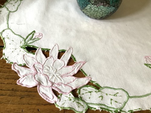 Vintage ivory white linen - ivory,