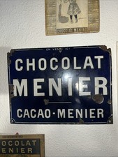 Ancienne plaque émaillée CHOCOLAT MENIER