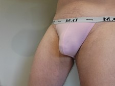 Tanga homme rose