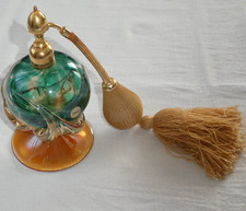 Ancien Vaporisateur en Cristal 2 couleurs De Marcel Franc Pour Collection Superb