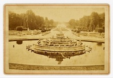Cabinet Card - VERSAILLES (Bassin de Latone) Antique Found Photo 1880s France