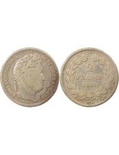 France Louis Philippe I - 2 Francs Argent - 1836 BB Strasbourg