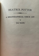 BEATRIX POTTER A BIBLIOGRAPHICAL CHECK LIST BY QUINBY JANE FACSIMILE DE 1954