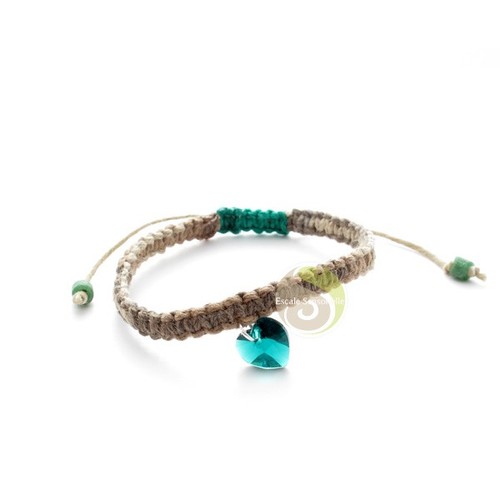 Bracelet chanvre coeur