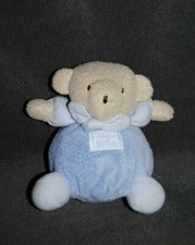 Doudou Peluche Ours Bleu TARTINE Et CHOCOLAT Souris Beige  Boule  15 Cm TTBE 
