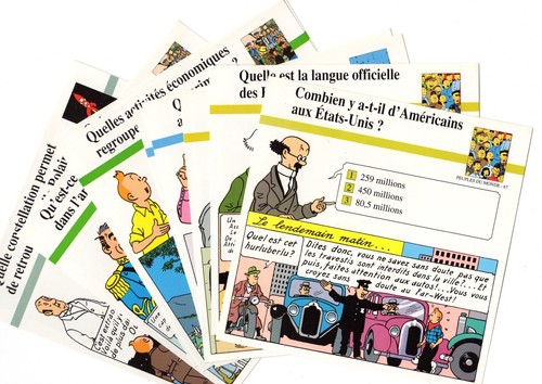 Lot fiches tintin - lot, herge