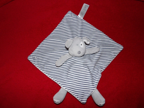 Doudou plat chien gris - plat,