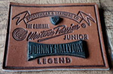 Johnny Hallyday - Pins de collection sur support Cuir, Western Passion - 1990