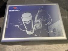 TRES RARE ANCIEN MIROIR DE BAR BIERE HEINEKEN