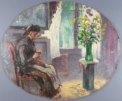 Ancien tableau alphonse mazard - alphonse,