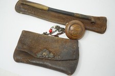 Ensemble pochette en cuir