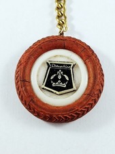 PORTE-CLES - RENAULT DAUPHINE 1960s - Roue 3D Miniature - Vintage Garages -