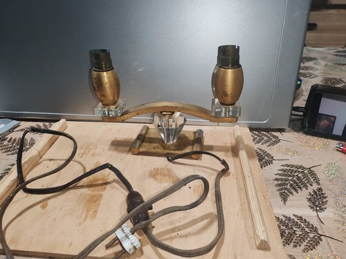Ancien applique lampe bronze - applique,