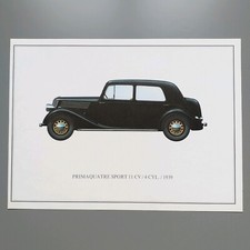Poster RENAULT 1939 - PRIMAQUATRE SPORT - 31x23 cm