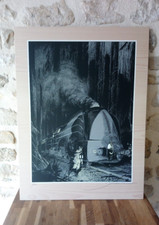 SCHUITEN/SERIGRAPHIE SUR BOIS/N.S N°10 sur 12/LA DOUCE/« HALTE EN FORET » 2015