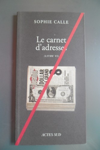 Sophie calle carnet - sophie,