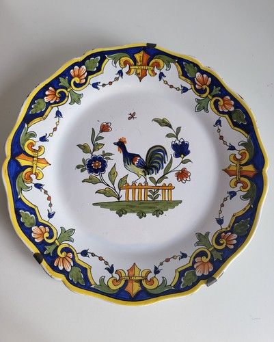 Assiette décorative coq - assiette, en