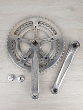 Pédalier double NERVAR Star en aluminium 52/42 vélo vintage 14x1.25 France 1970s