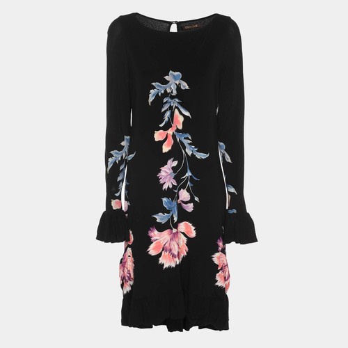 Mini robe noire tricot - noire, en