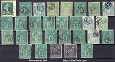 FRANCE LOT DE 29 TIMBRES AVEC