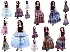 Indien Femme Mandala Rapron Coton Imprimé Jupe Longue Enroulé Robe Jupe