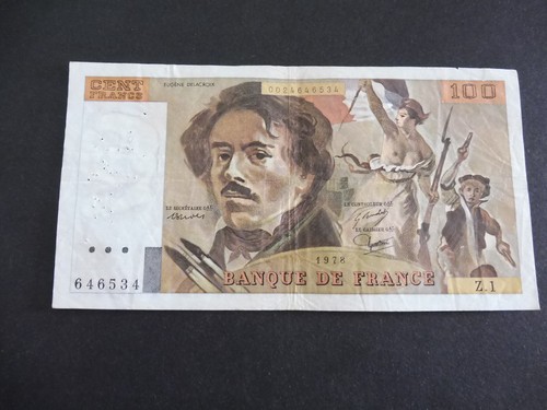 Ancien billet 100 frs - ancien,
